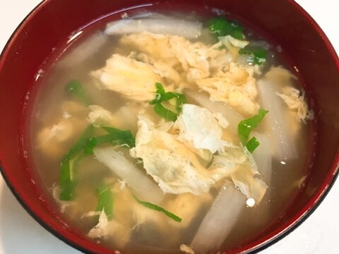 食物繊維豊富です☆大根と薩摩芋の卵中華スープ